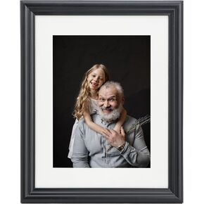 White 11x14 Picture Frames – Display Pictures 8x10 with Mat or 11x14 Without Mat,Perfect for Tabletop or Wall Hanging – Ideal for Dad, Grandpa, Father's Gifts