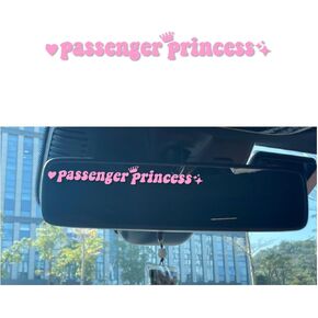 Passenger Princess Car Stickers, Girls Car Window Rearview Mirror Decoration Stickers Universal Cute Queen Letters Initials Stickers, Funny Car Accessories for Women Girls (5 in, Pink) in Kuwait
