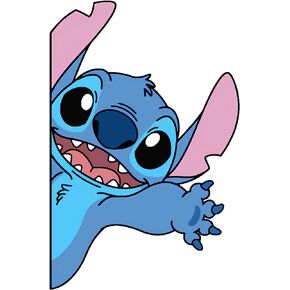 Matomo_Stitch Wave Peek Anime ملصق فينيل للسيارات والشاحنات والكمبيوتر المحمول الجداري | ملصق | 5.9"