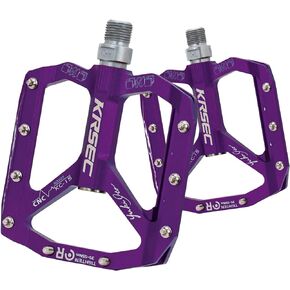 Mountain Bike Pedals MTB Pedal Sealed Bearing 9/16'' Aluminum Alloy Cycling Flat Pedal Wide Platform Lightweight Non-Slip Bicycle Pedals for BMX,MTB,Road Bike,XC,AM,FR,DH,Floding Bike Universal
