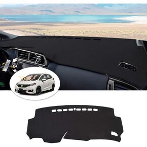 Cartist Dashboard Cover Mat for 2015-2018 2019 2020 Honda Fit Accessories Dash Cover Flannel Dash Mat Sunshade Glare UV Rays Protector