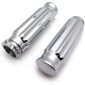 SMT-Billet 1" Handlebar Grips Compatible With Yamaha Harley Davidson bikes 1986-2013 Chrome motorcycle [B00ZZLKUWM]