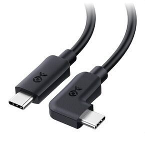 Cable Matters 20Gbps Right Angle USB C Cable 6ft, Support 8K 30Hz & 4K 120Hz Video, 240W Power Delivery, (90 Degree Right USB C Cable, Right Angle USB C to USB C Cable) in Black - 1.8m/6ft