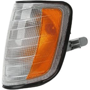 Aramox Front Turn Signal Indicator, Front Turn Signal Corner Lamp Indicator Replacement for E Class W124 1984‑1995 US Standard Dual Color (Left 1248260043)
