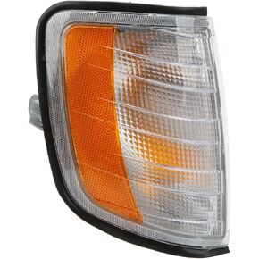 Aramox Front Turn Signal Indicator, Front Turn Signal Corner Lamp Indicator Replacement for E Class W124 1984‑1995 US Standard Dual Color (Left 1248260043)