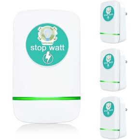 Stop Watt™ Energy Saver, Stopwatt Energy Saving Device, Electricity Saving Power Box, Household Office Market Device Electric Smart Us Plug 90v-250v 30kw (4 Pack).