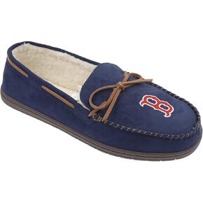FOCO MLB Unisex Primary Logo Shearling Lined Moccasin Slippers (Men's Sizing) in Saudi Arabia