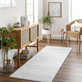 Livabliss Chester Boho Moroccan Runner Area Rug,2'7" x 7'6",Grey