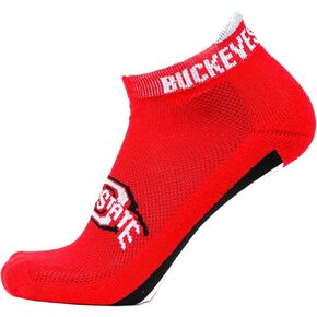 DB Fan Gear Ohio State Buckeyes Scarlet & Gray Helmet Stripe Footies