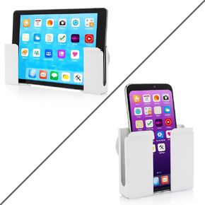 Carstens Magnetic Universal Wall Dock for Tablets, Laptops and Smartphones – Repositionable Magnetic Device Mount (White)