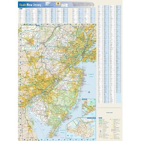 New Jersey State Wall Map - 18.5" x 25" Laminated
