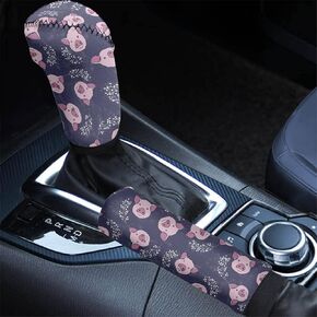 Auto Gear Shift Knob Cover Panda Pattern for Car SUV Universal Fit Decor Handle Protector Accessories Case for Women Gifts