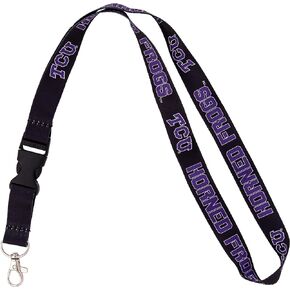 Desert Cactus Texas Christian University Lanyard TCU Car Keys ID Badge Holder Lanyard Keychain Detachable Breakaway Snap Buckle (Black)