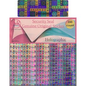 70 Tamper Proof Stickers, Tamper Evident Stickers. Genuine Original Holographic Security Seal, Tamper Resistant Hologram Foil Tape Feature with Serial Numbers. Strong Adhesive. (70 Stickers)