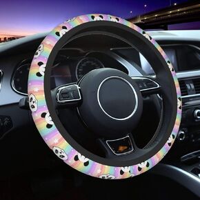 Delerain Cute Baby Sloths Steering Wheel Covers, Anti Slip Elasticity Car Accessories Steering Wheel Protector Universal 15 Inch for Women Man