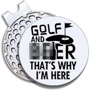 Golf and Thaat's Why i Golf Ball Marker with Magnetic Hat Clip, Funny Golf Gift for Men Woman
