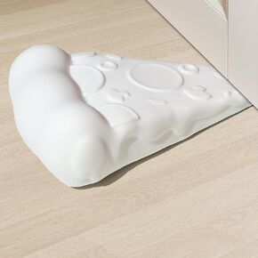 Decorative Door Stop, DIY Cartoon Pizza Cute Door Stopper, Door Wedge for Home and Office Floor, White, 1 Pack(Patent Registering)