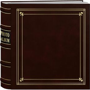 Pioneer Photo Albums 200-Pocket Ring Bound Burgundy Bonded Leather with Gold Accents Cover Photo Album for 4 x 6-Inch Prints