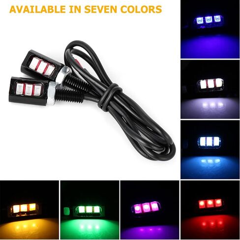 2PCS 12V Aluminum LED License Plate Light, Waterproof Screw Bolt License Plate Lamp, Universal Car Exterior Decoration for Most Vehicles Trucks Motorcycles Bikes (Yellow) in Saudi Arabia
