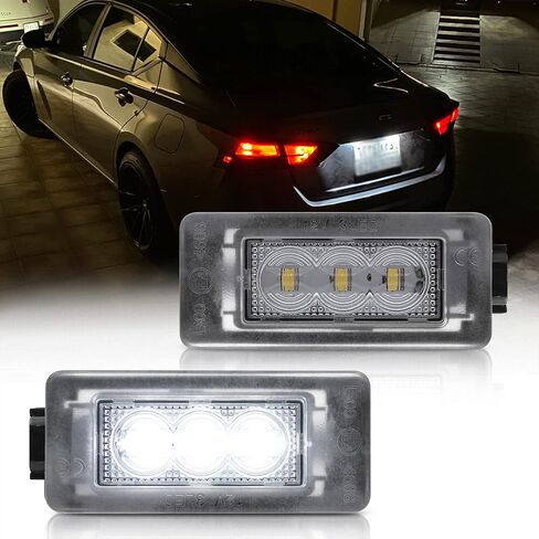 أضواء لوحة ترخيص LED متوافقة مع 2019-2021 Ni-ssan Altima Versa Sentra Rogue، OEM مصابيح أرقام LED استبدال Canbus خالية من الأخطاء 6000K زينون أبيض LED مجموعة أدوات إضاءة خلفية in Saudi Arabia