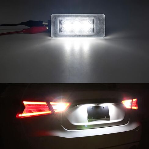 أضواء لوحة ترخيص LED متوافقة مع 2019-2021 Ni-ssan Altima Versa Sentra Rogue، OEM مصابيح أرقام LED استبدال Canbus خالية من الأخطاء 6000K زينون أبيض LED مجموعة أدوات إضاءة خلفية in Saudi Arabia