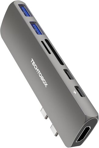 USB C Hub Adapter for MacBook Pro/Air M1M2 2022 2021 2020 13" 15" 16",7 in 2 MacBook Multiport Adapter Accessories with 4K HDMI,2 USB-A 3.0,SD/TF Card,USB-C Data,100W and 40Gbps Thunderbolt 3 in Kuwait