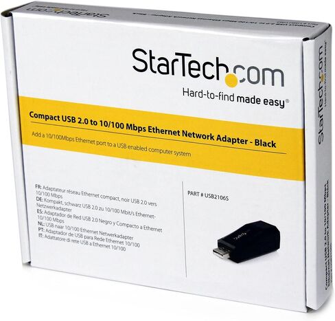 StarTech.com محول USB إلى إيثرنت - إيثرنت 10/100 ميجا بت في الثانية - USB 2.0 - أسود - محول USB إيثرنت (USB2106S) in Kuwait