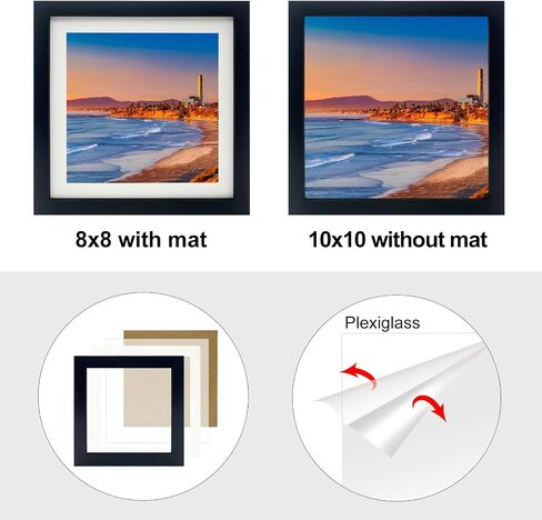 6x6 Picture Frame Black, Square Photo Frame for Tabletop or Wall Display, 2 Pack in Saudi Arabia