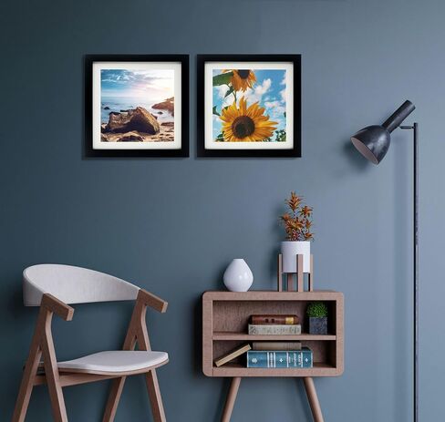 6x6 Picture Frame Black, Square Photo Frame for Tabletop or Wall Display, 2 Pack in Saudi Arabia