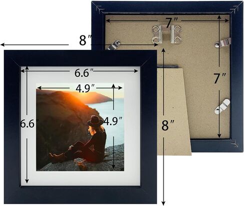 6x6 Picture Frame Black, Square Photo Frame for Tabletop or Wall Display, 2 Pack in Saudi Arabia