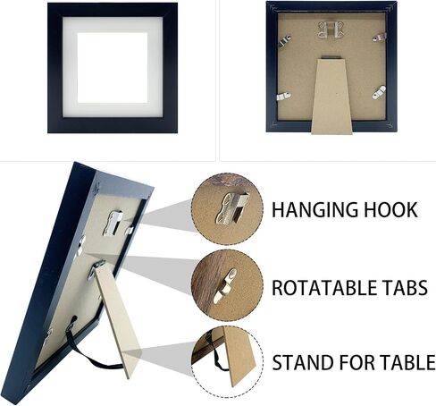 6x6 Picture Frame Black, Square Photo Frame for Tabletop or Wall Display, 2 Pack in Saudi Arabia