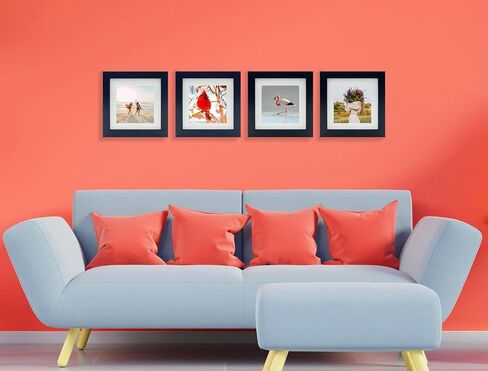 6x6 Picture Frame Black, Square Photo Frame for Tabletop or Wall Display, 2 Pack in Saudi Arabia
