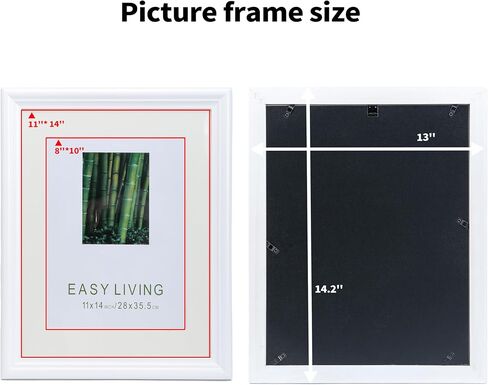 White 11x14 Picture Frames – Display Pictures 8x10 with Mat or 11x14 Without Mat,Perfect for Tabletop or Wall Hanging – Ideal for Dad, Grandpa, Father's Gifts in Saudi Arabia