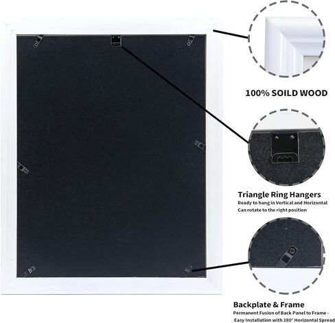 White 11x14 Picture Frames – Display Pictures 8x10 with Mat or 11x14 Without Mat,Perfect for Tabletop or Wall Hanging – Ideal for Dad, Grandpa, Father's Gifts in Saudi Arabia