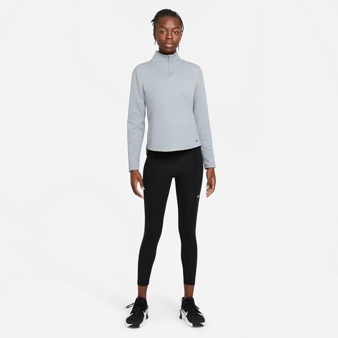 Nike Women's Therma-FIT One Top PARTICLE GRAY HEATHER Size Medium in Saudi Arabia