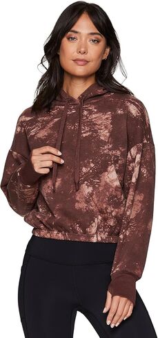RBX Active Women's Cropped Fleece Sweatshirt, Everyday Midweight Fleece Hoodie in Saudi Arabia