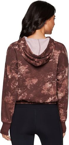 RBX Active Women's Cropped Fleece Sweatshirt, Everyday Midweight Fleece Hoodie in Saudi Arabia