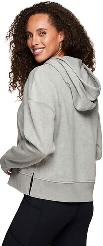 RBX Active Women's Cropped Fleece Sweatshirt, Everyday Midweight Fleece Hoodie in Saudi Arabia