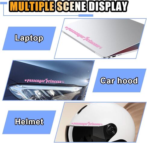 Passenger Princess Car Stickers, Girls Car Window Rearview Mirror Decoration Stickers Universal Cute Queen Letters Initials Stickers, Funny Car Accessories for Women Girls (5 in, Pink) in Kuwait