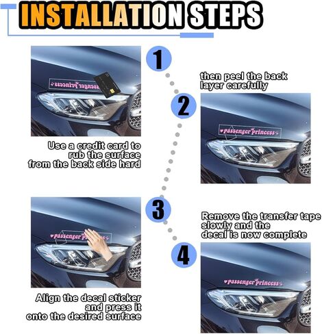 Passenger Princess Car Stickers, Girls Car Window Rearview Mirror Decoration Stickers Universal Cute Queen Letters Initials Stickers, Funny Car Accessories for Women Girls (5 in, Pink) in Kuwait