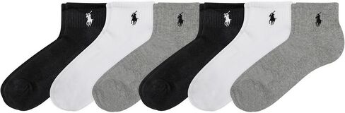 Polo Ralph Lauren womens Performance Cotton Ankle Socks - 6 Pair Pack - Breathable Mesh & Sport Cushioning in Saudi Arabia