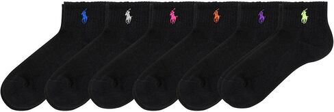 Polo Ralph Lauren womens Performance Cotton Ankle Socks - 6 Pair Pack - Breathable Mesh & Sport Cushioning in Saudi Arabia