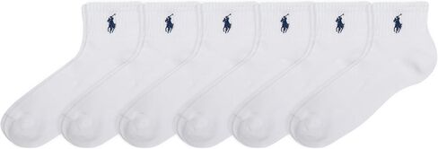 Polo Ralph Lauren womens Performance Cotton Ankle Socks - 6 Pair Pack - Breathable Mesh & Sport Cushioning in Saudi Arabia