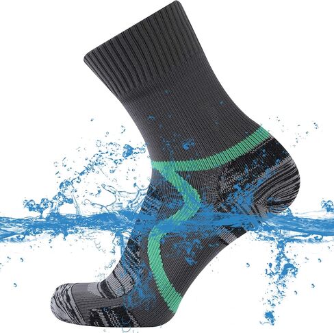 Fishing Socks Waterproof, Womens Mens Wet Weather Cushioned Outdoor Recreation Warm Breathable Athletic Crew Socks for Hiking Golf Wading Gortex Socks 1 Pair (Gray, Small) in Saudi Arabia