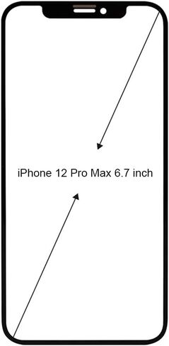 استبدال زجاج شاشة iPhone 12 Pro Max الأصلي، طقم إصلاح بديل لشاشة زجاج العدسة الخارجية الأمامية لسلسلة Apple iPhone 12 Pro Max (6.7 بوصة) in Saudi Arabia