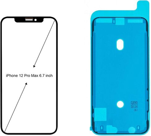 استبدال زجاج شاشة iPhone 12 Pro Max الأصلي، طقم إصلاح بديل لشاشة زجاج العدسة الخارجية الأمامية لسلسلة Apple iPhone 12 Pro Max (6.7 بوصة) in Saudi Arabia