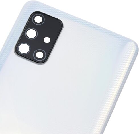 Prism Cube White Plastic Back Cover Replacement for Samsung Galaxy A71 SM-A715F with Rear Camera's Frame and Glass Pre Cut Adhesive and Tool Kit in Saudi Arabia