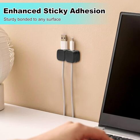 Cable Clips, Under Desk Cable Management, Magnetic Cable Clips Improve Convenience Cable Organizer Holder for Home Office Desk Phone Car Wall Desktop Nightstand (6-Pack) in Saudi Arabia