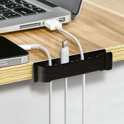 5PCS Cable Clips Self Adhesive Cord Organizer, Charger Cable Management Cord Holder for Desk, 10 Slots Cable Wire Organizer for Home Office Desk Car Phone USB (White) in Saudi Arabia