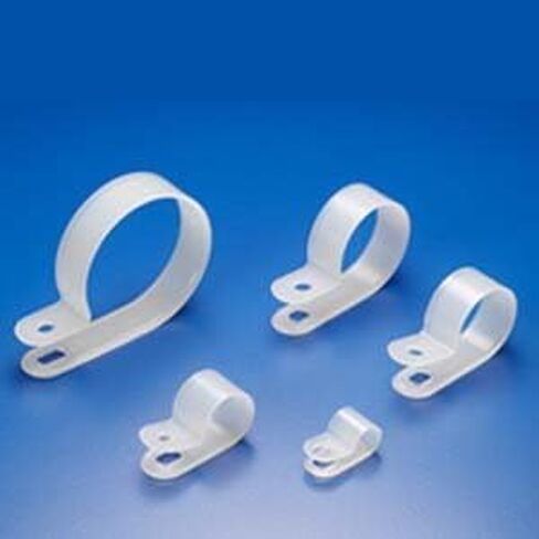 100 Pack R-Type Cable Clamp 1/2" - Clear White - Wire Management - Wire Organizer - Home, Automotive, Marine, Office Wire Organizer in Saudi Arabia